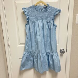 Strut & Bolt Blue Smocked Dress